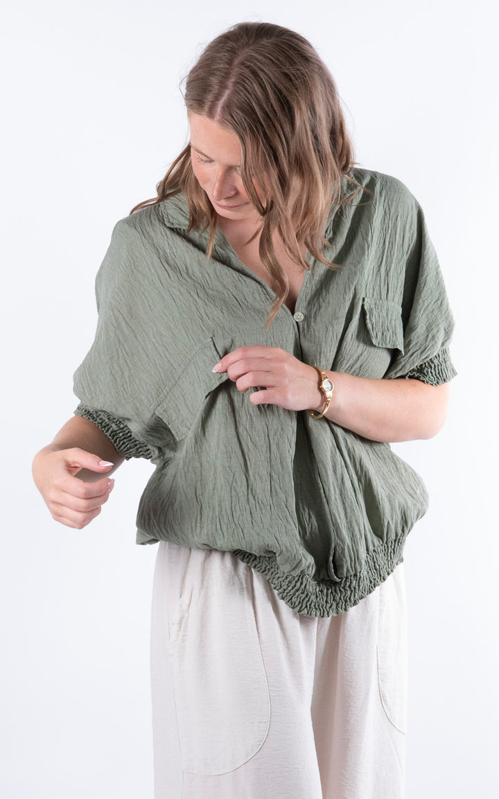 Louisa Utility Top | Khaki