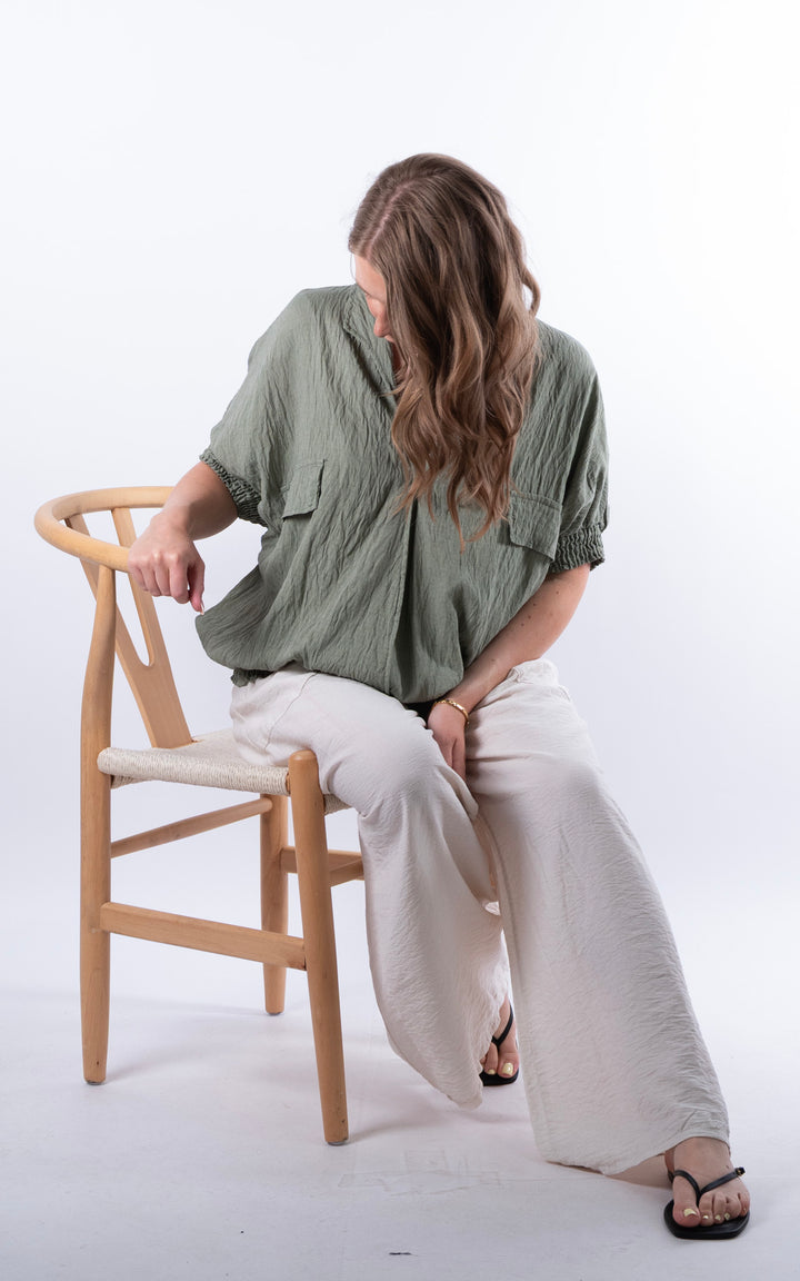 Louisa Utility Top | Khaki