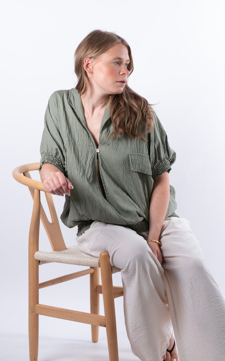 Louisa Utility Top | Khaki