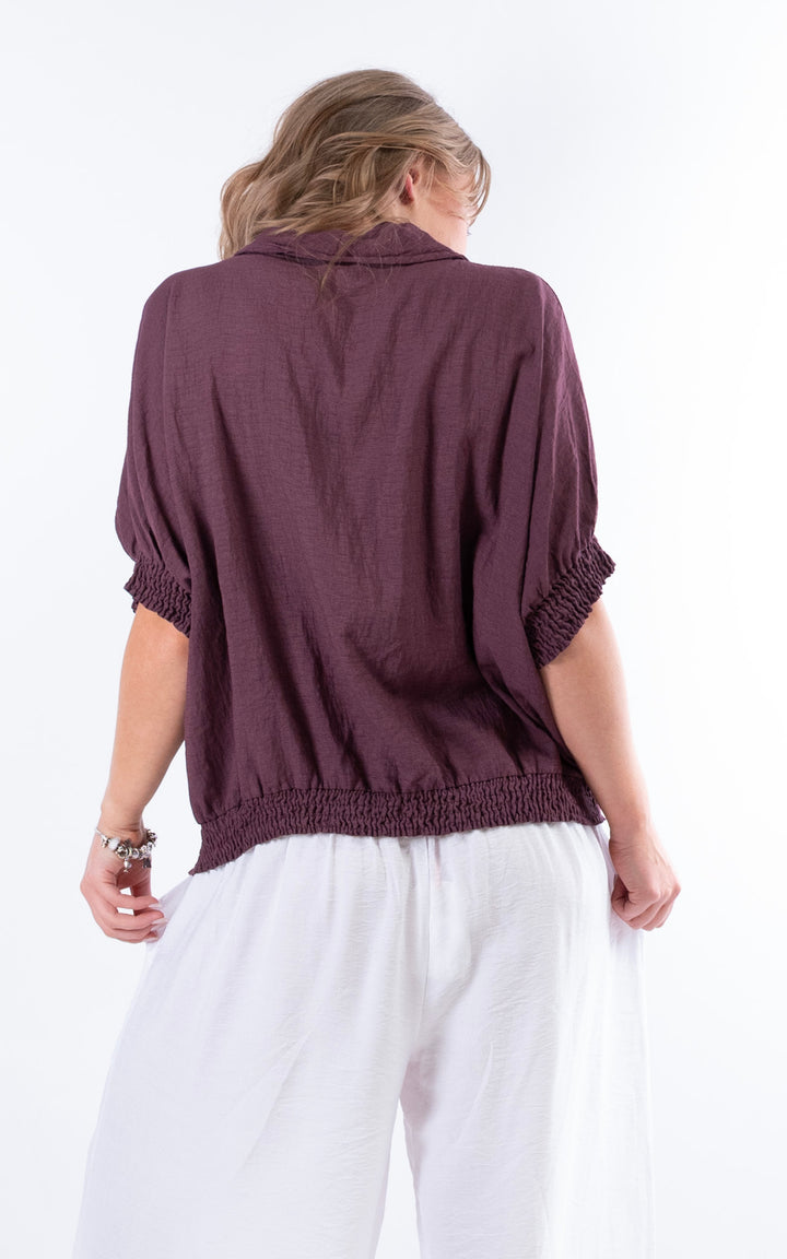 Louisa Utility Top | Plum