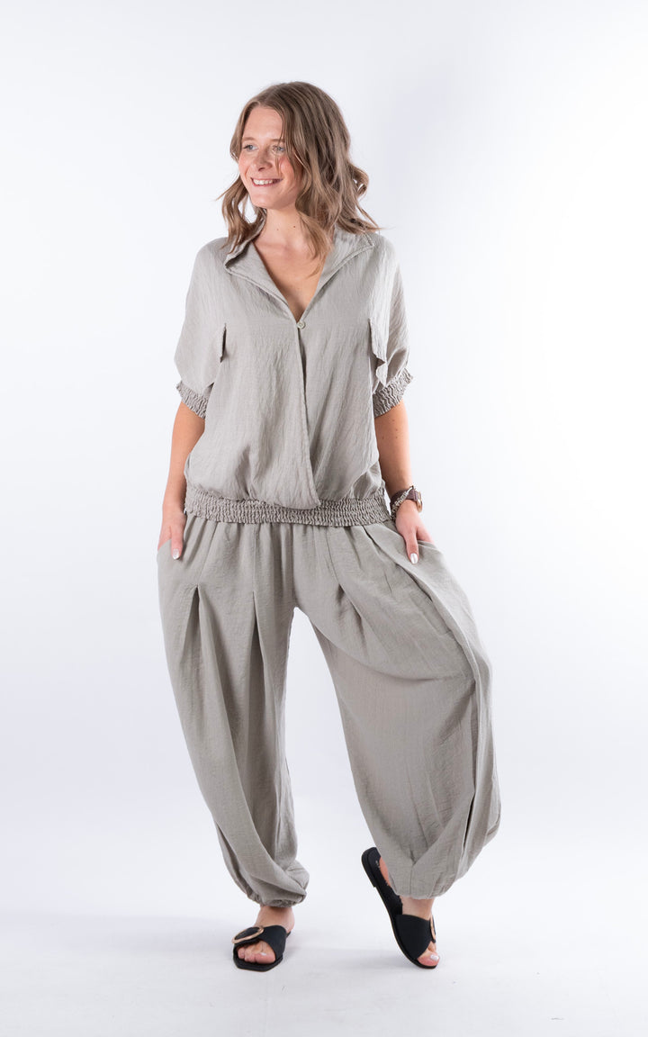 Louisa Utility Top | Taupe
