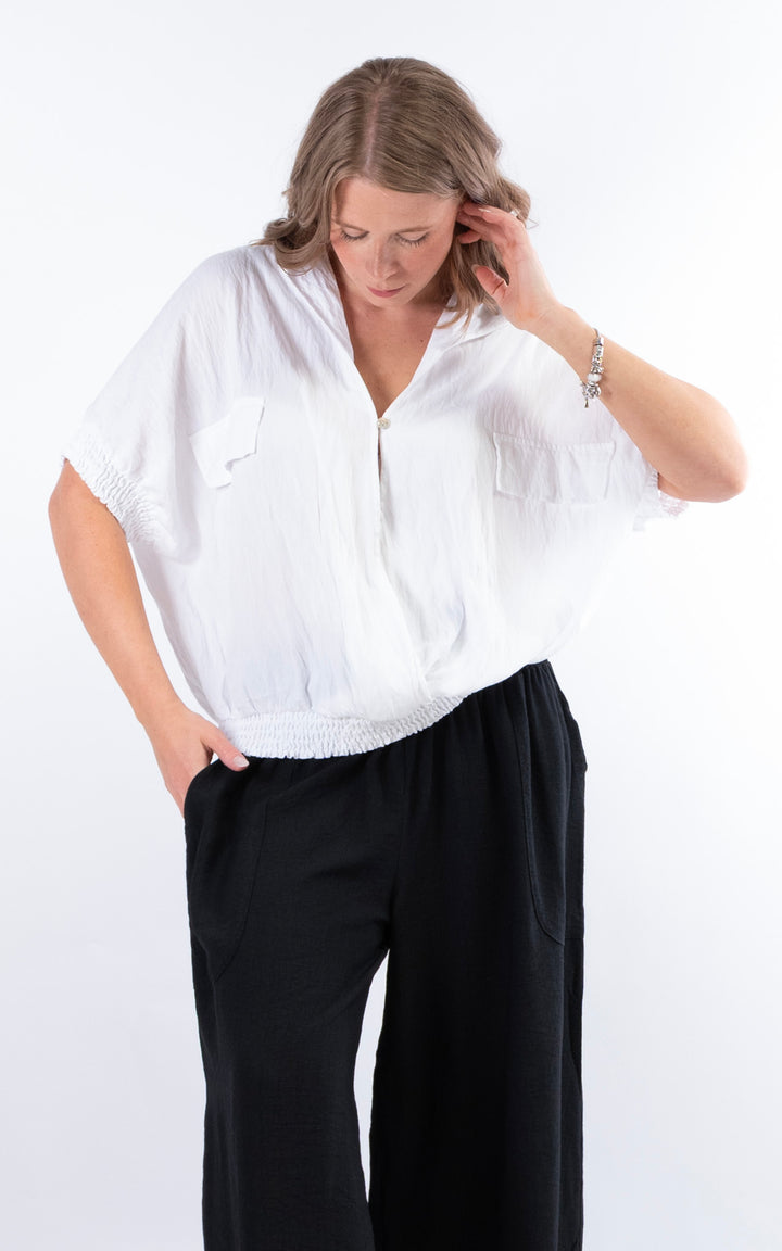 Louisa Utility Top | White