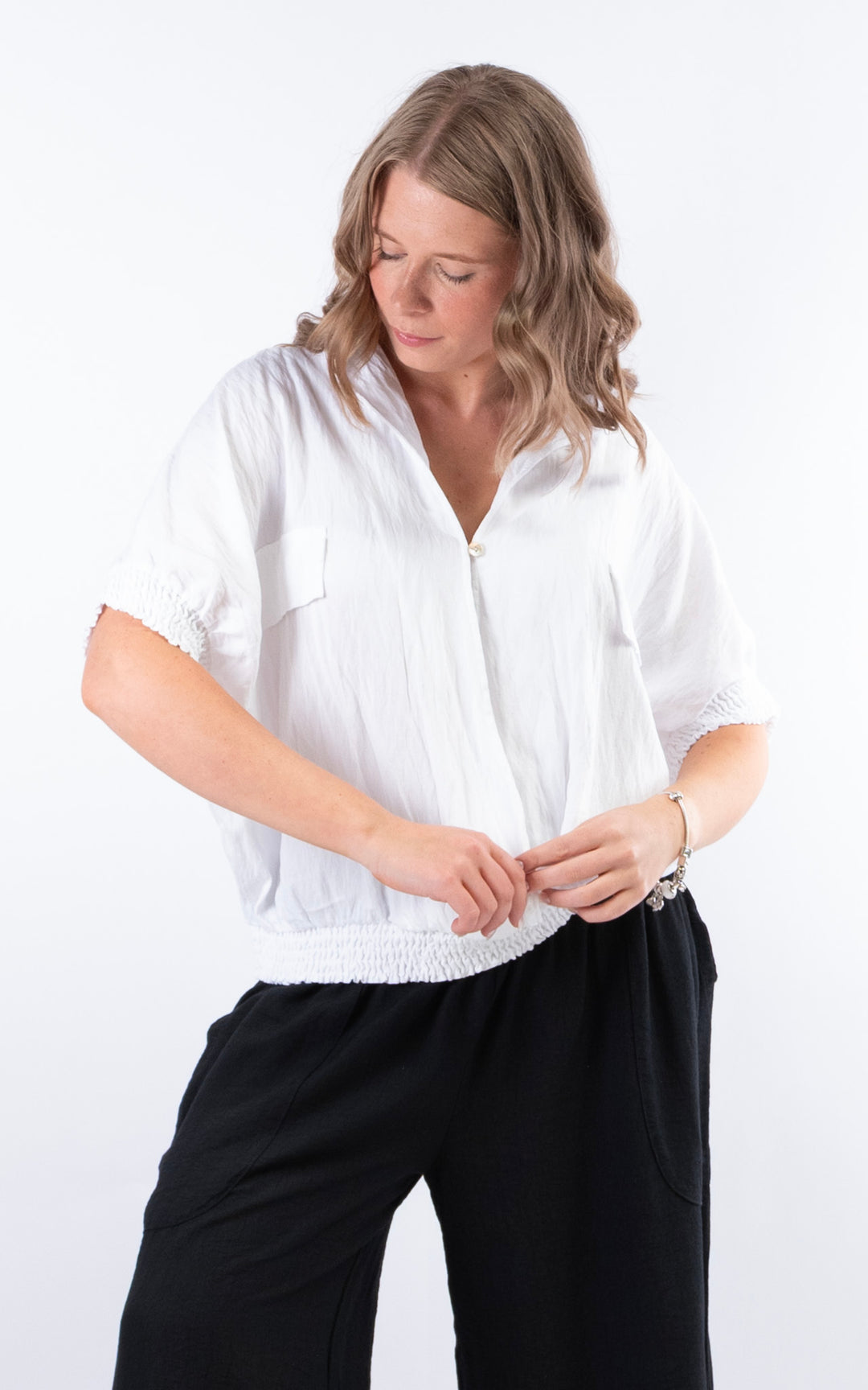 Louisa Utility Top | White