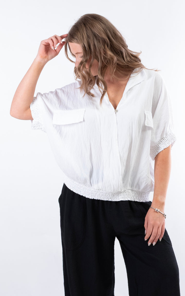 Louisa Utility Top | White