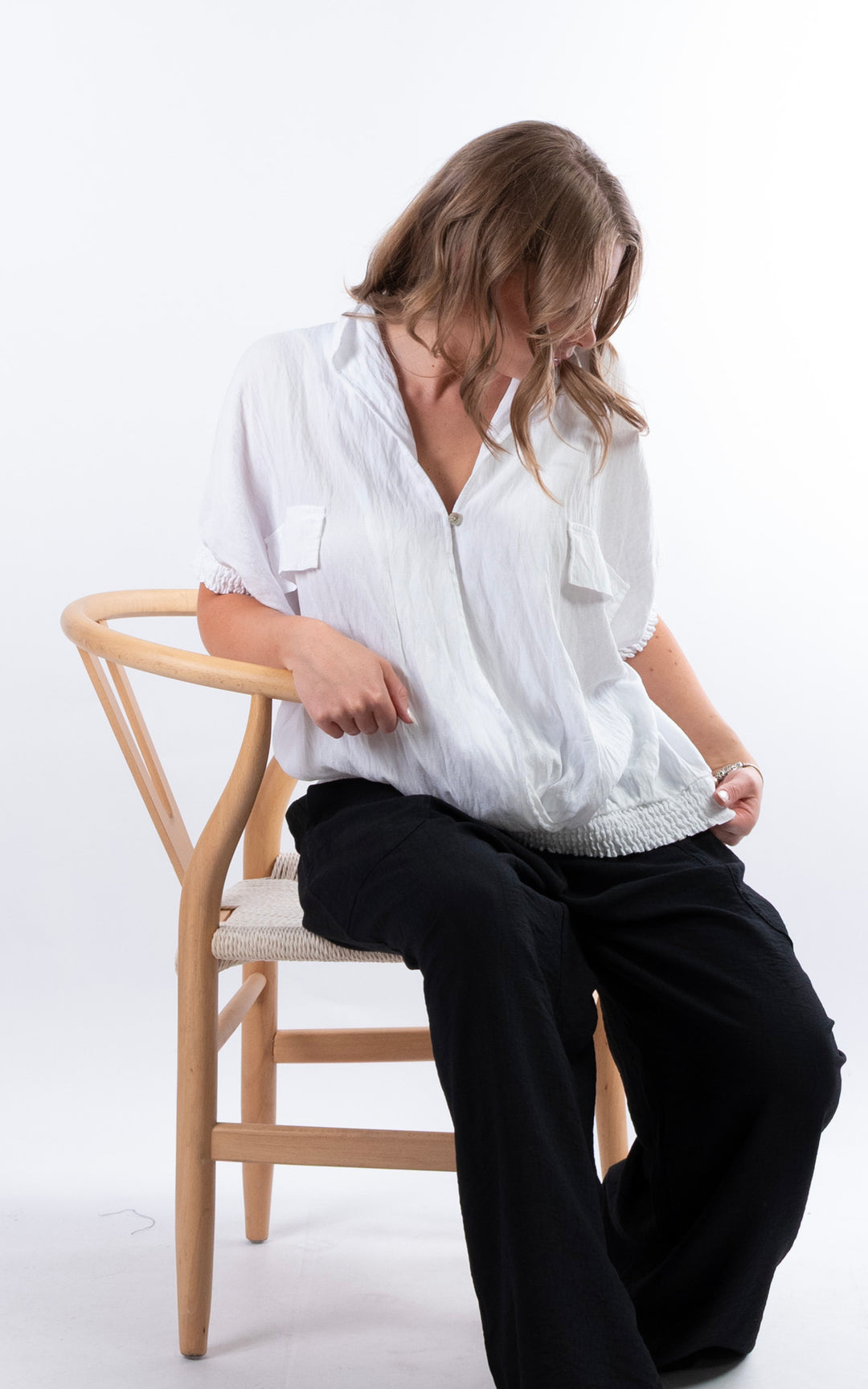 Louisa Utility Top | White