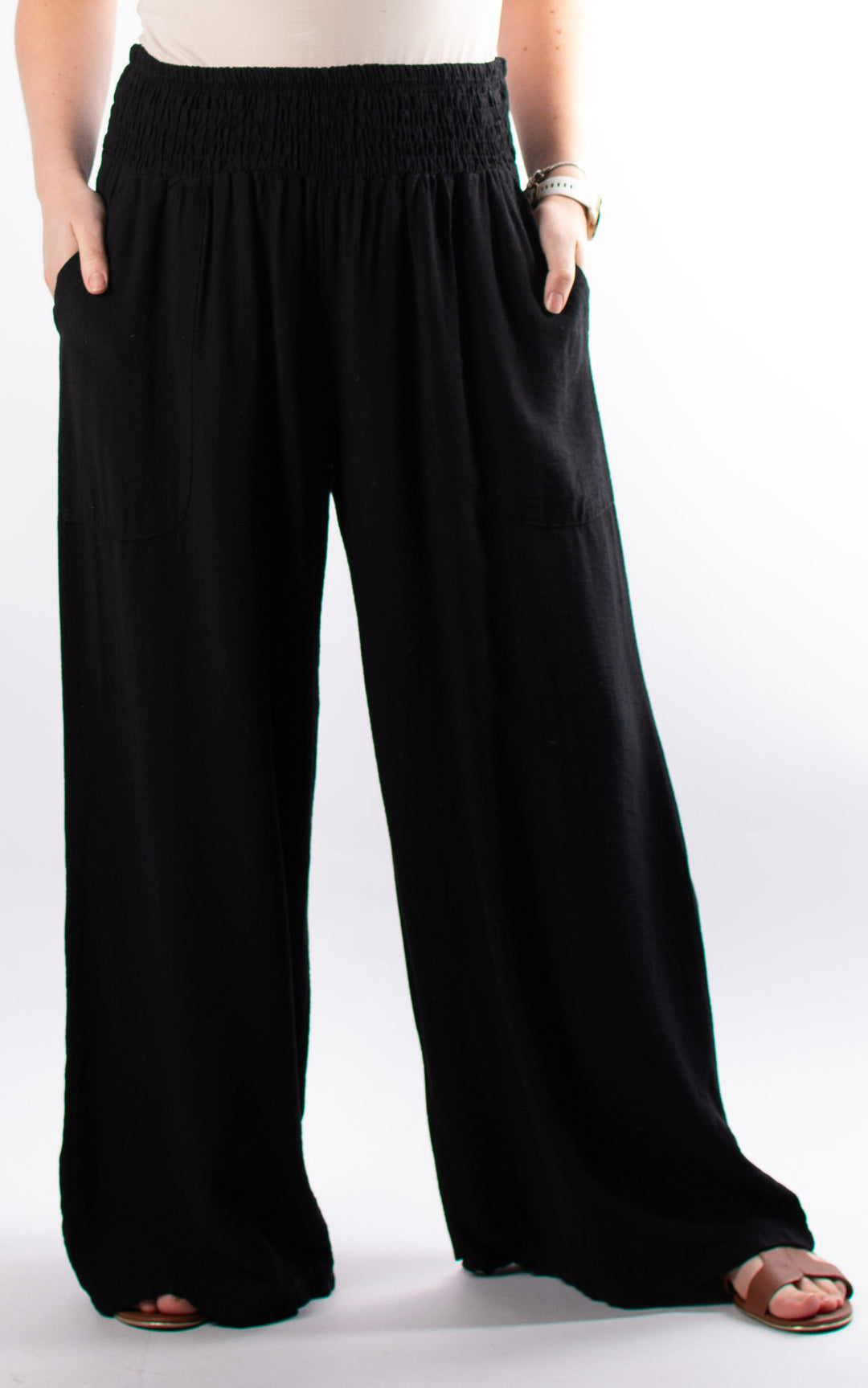 Louisa Wide Leg Trousers | Black