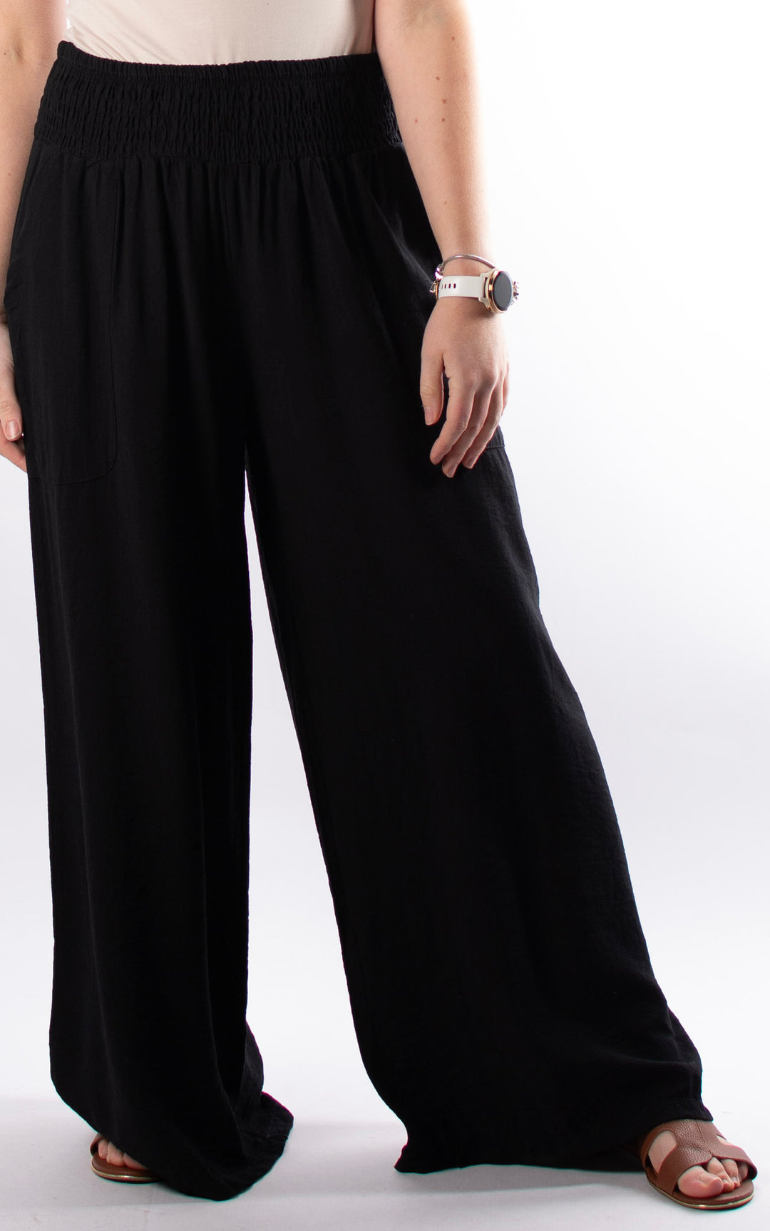 Louisa Wide Leg Trousers | Black