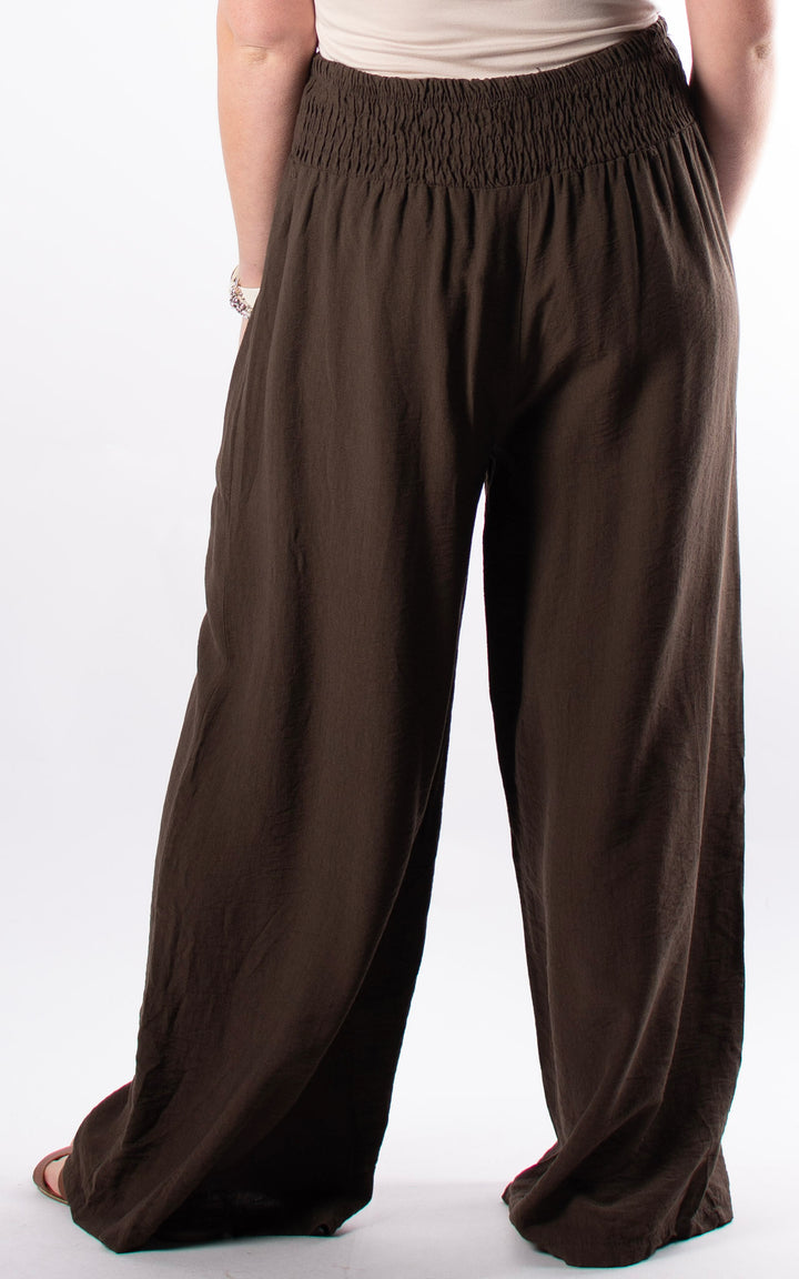 Louisa Wide Leg Trousers | Chocolate