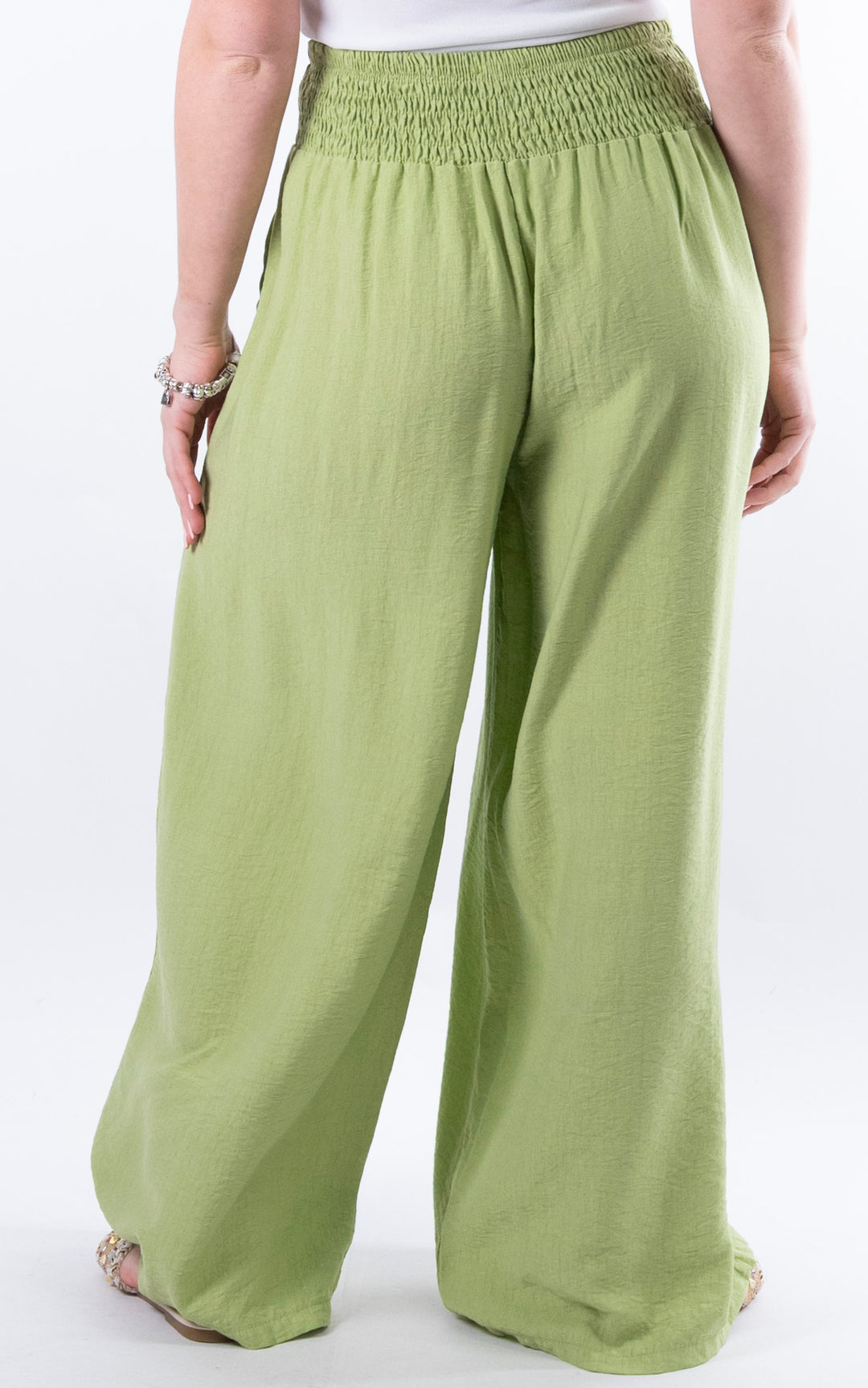 Louisa Wide Leg Trousers | Green