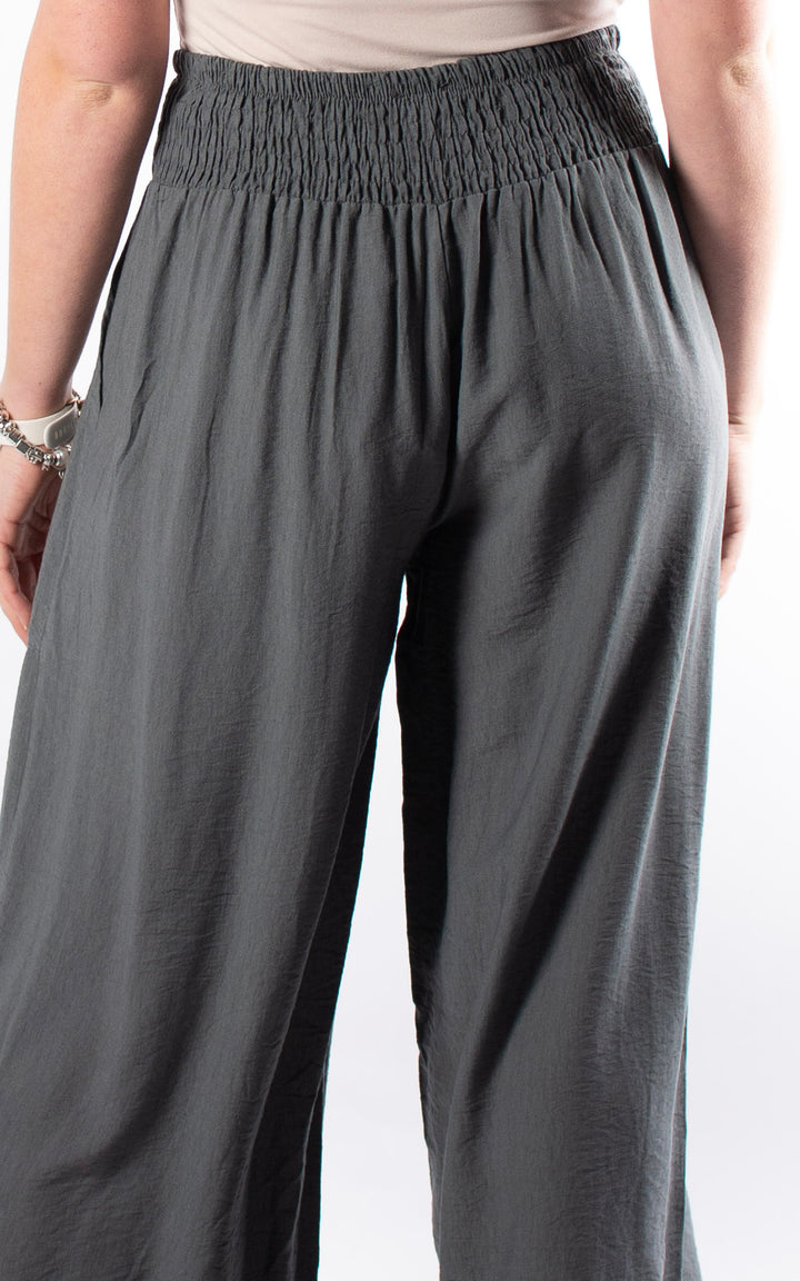 Louisa Wide Leg Trousers | Grey
