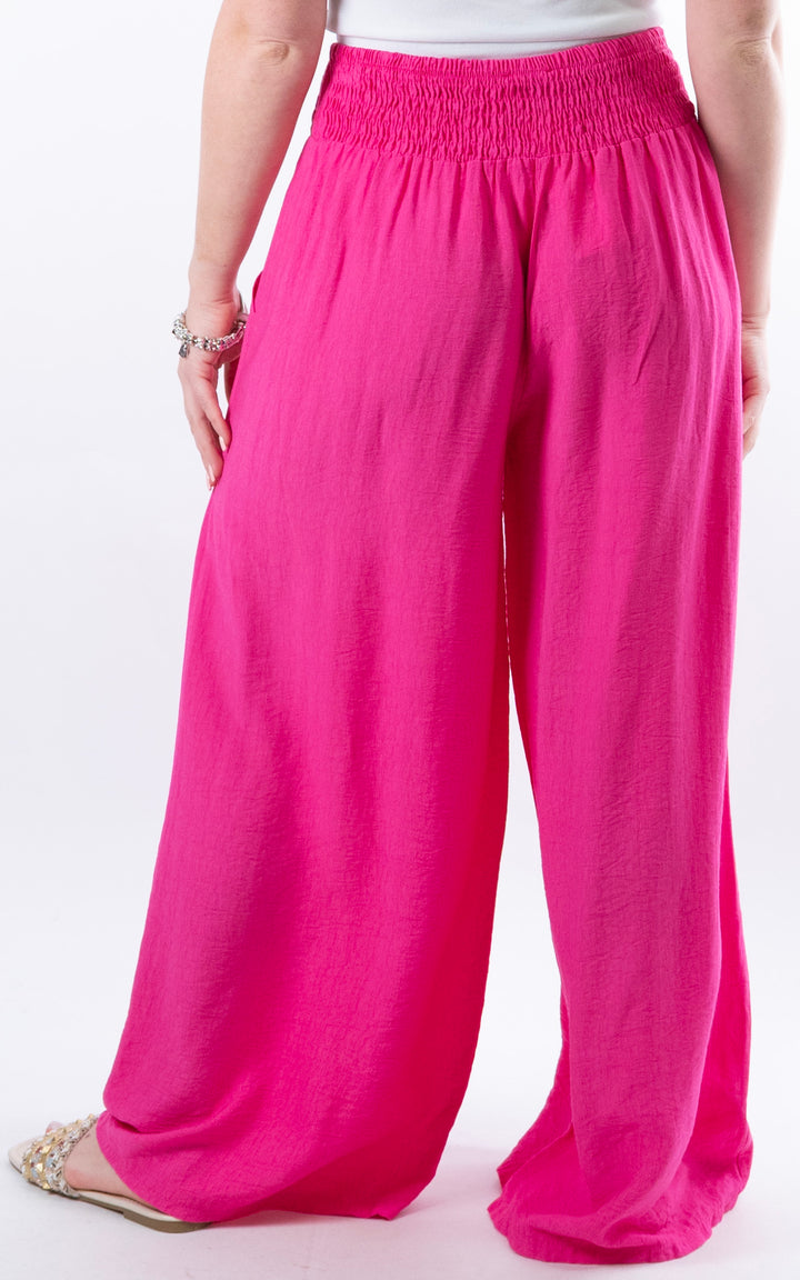 Louisa Wide Leg Trousers | Hot Pink