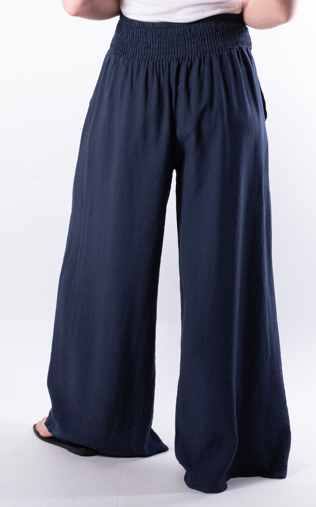 Louisa Wide Leg Trousers | Navy