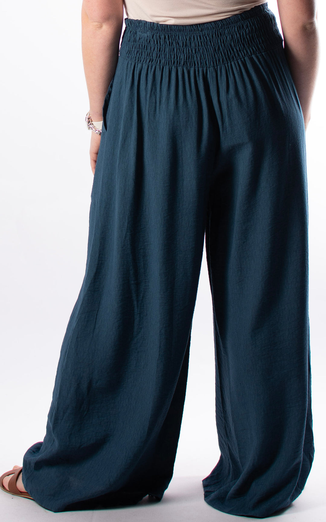 Louisa Wide Leg Trousers | Teal