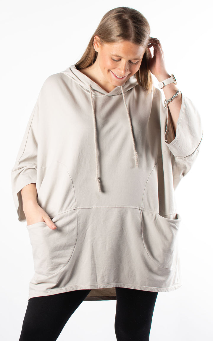 Lucille Batwing Hoodie | Taupe