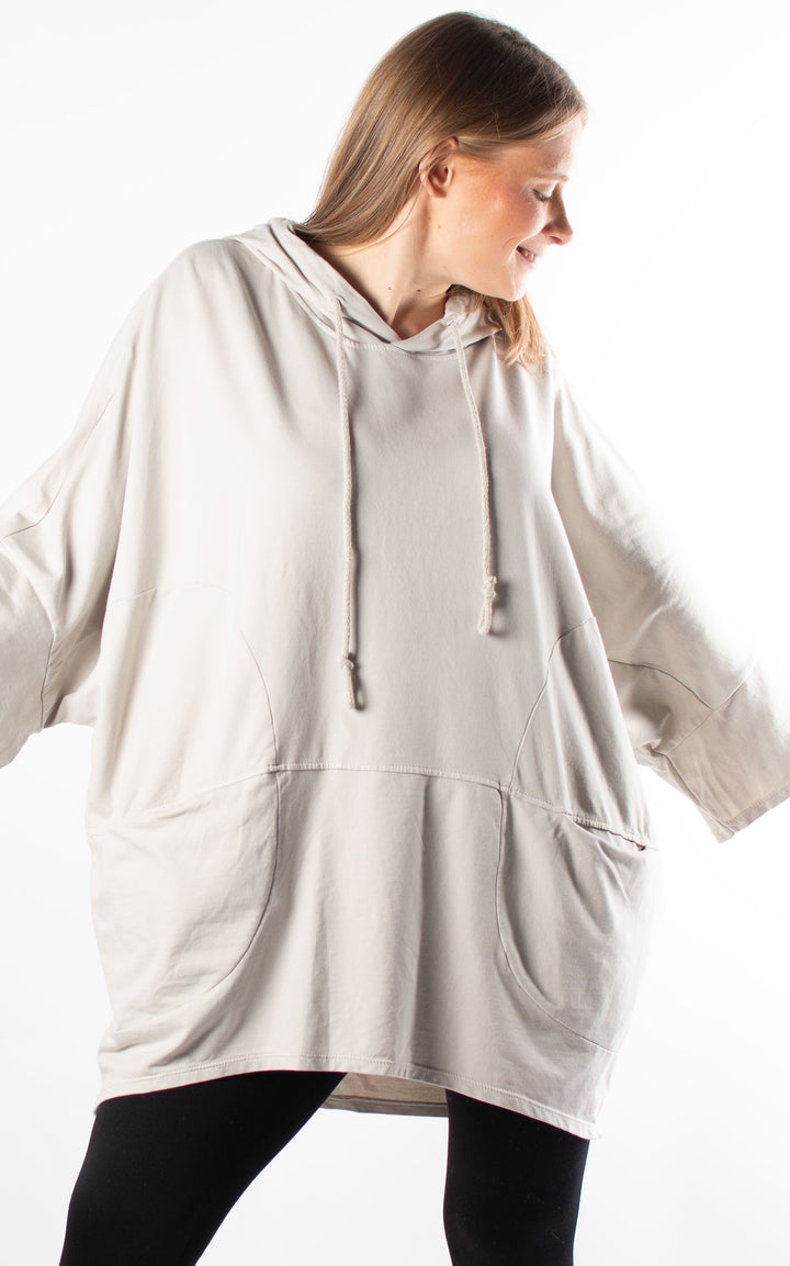 Lucille Batwing Hoodie | Taupe