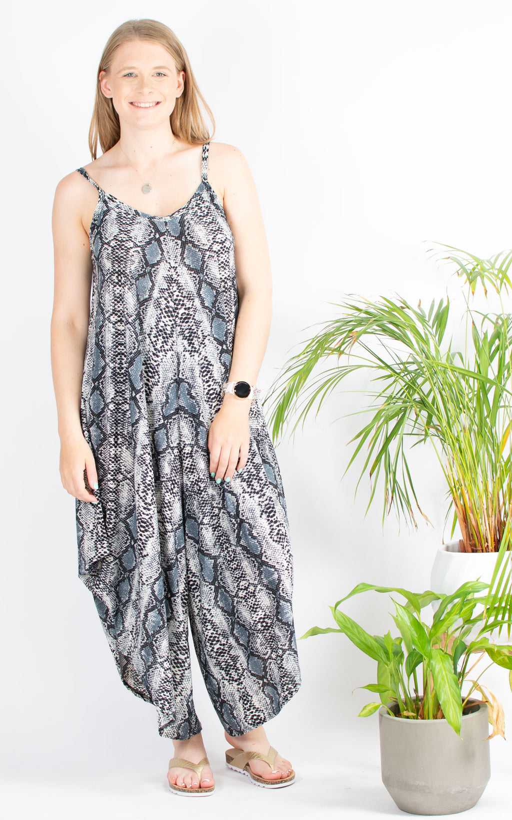 Lucy Jumpsuit | Pattern | Snakeskin