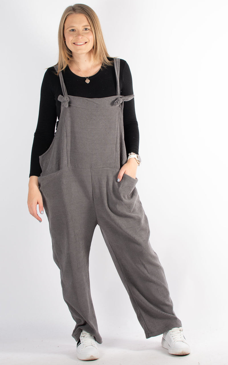 Lulu Dungarees | Dark Grey