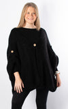 Luna Button Cardigan | Black