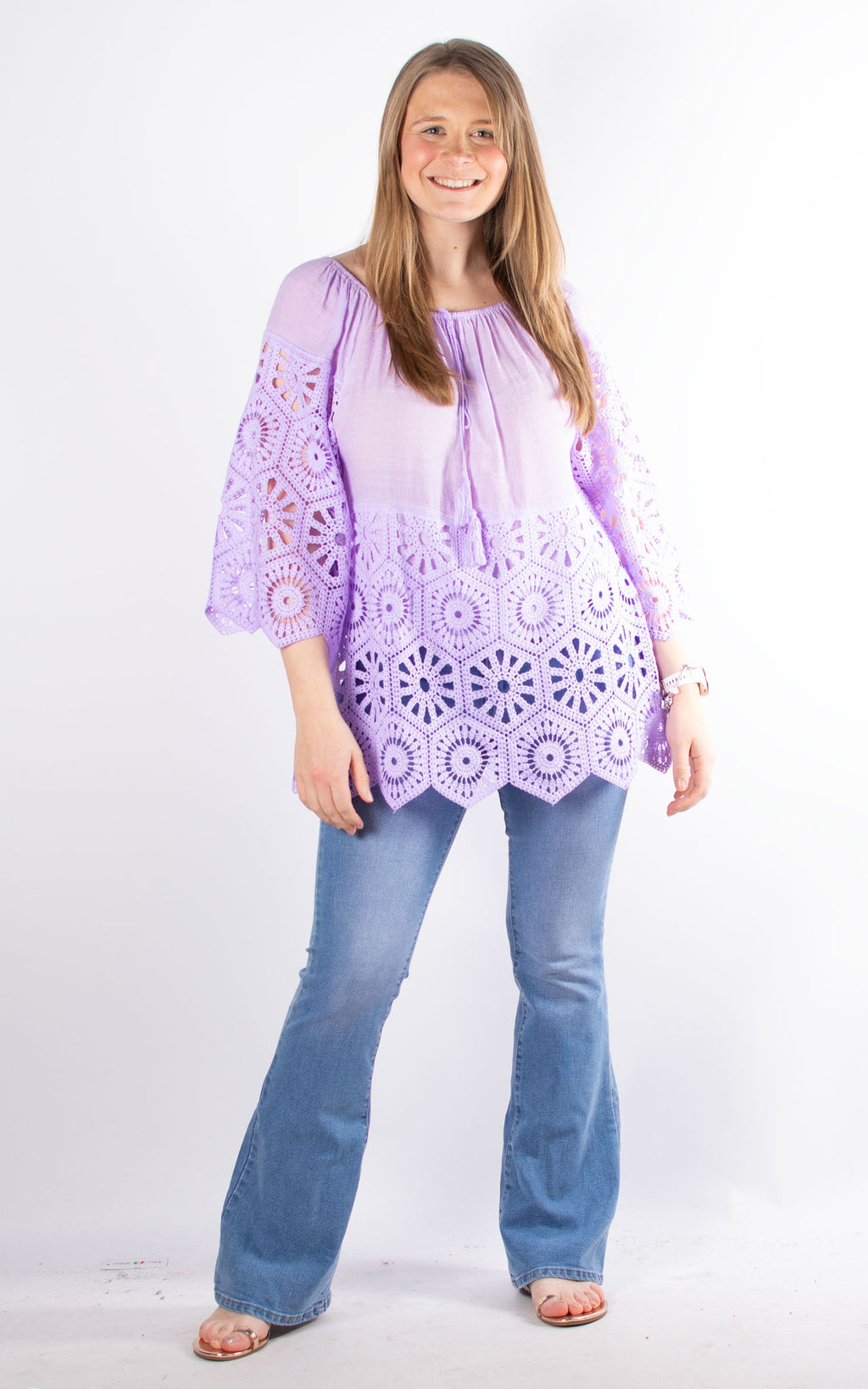 Luna Crochet Top | Lilac
