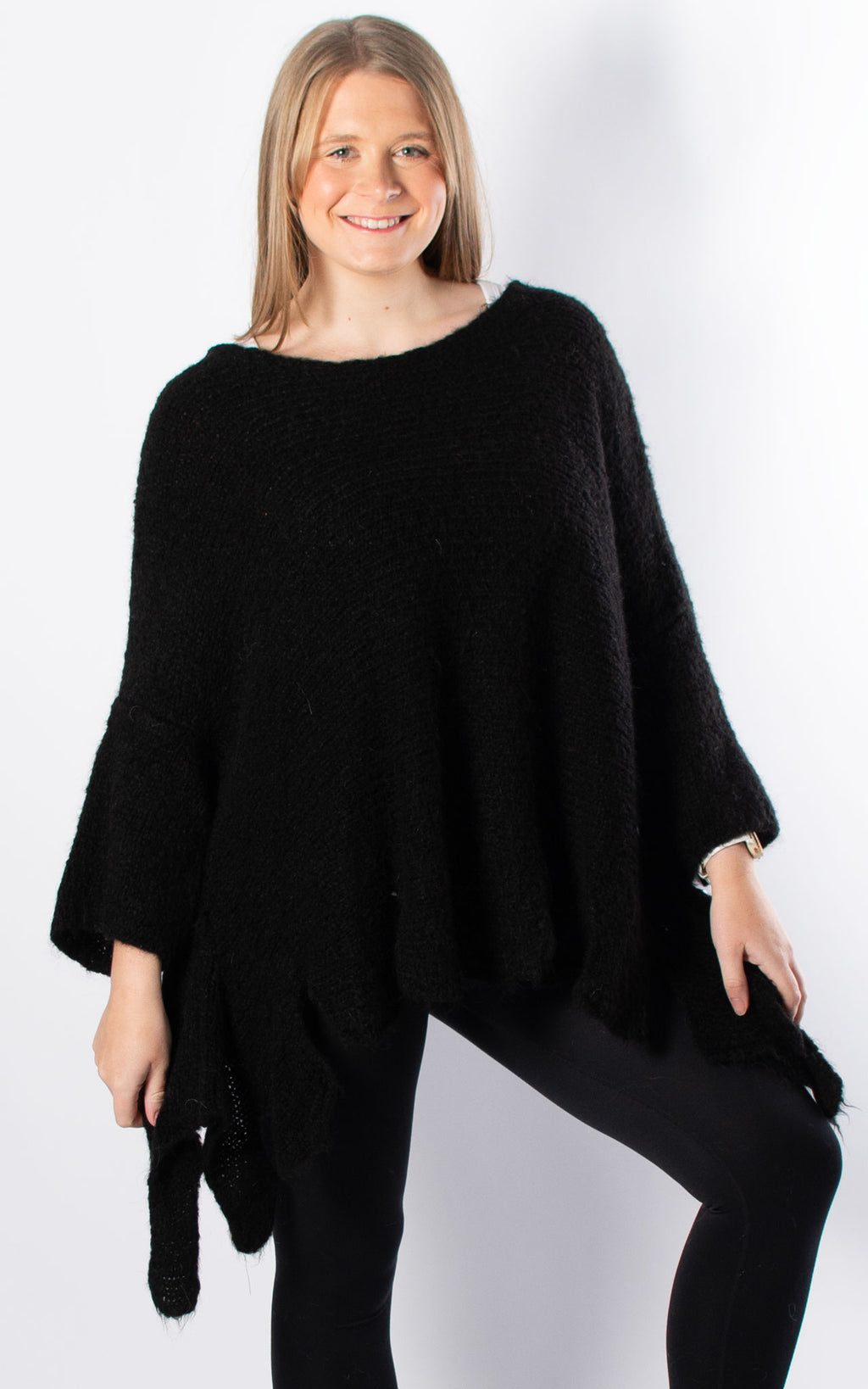 Luna Jagged Hem Jumper | Black