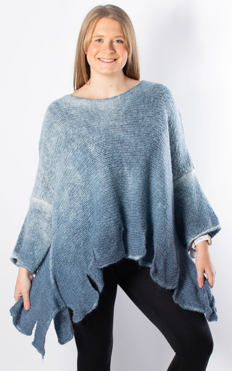 Luna Jagged Hem Jumper | Denim