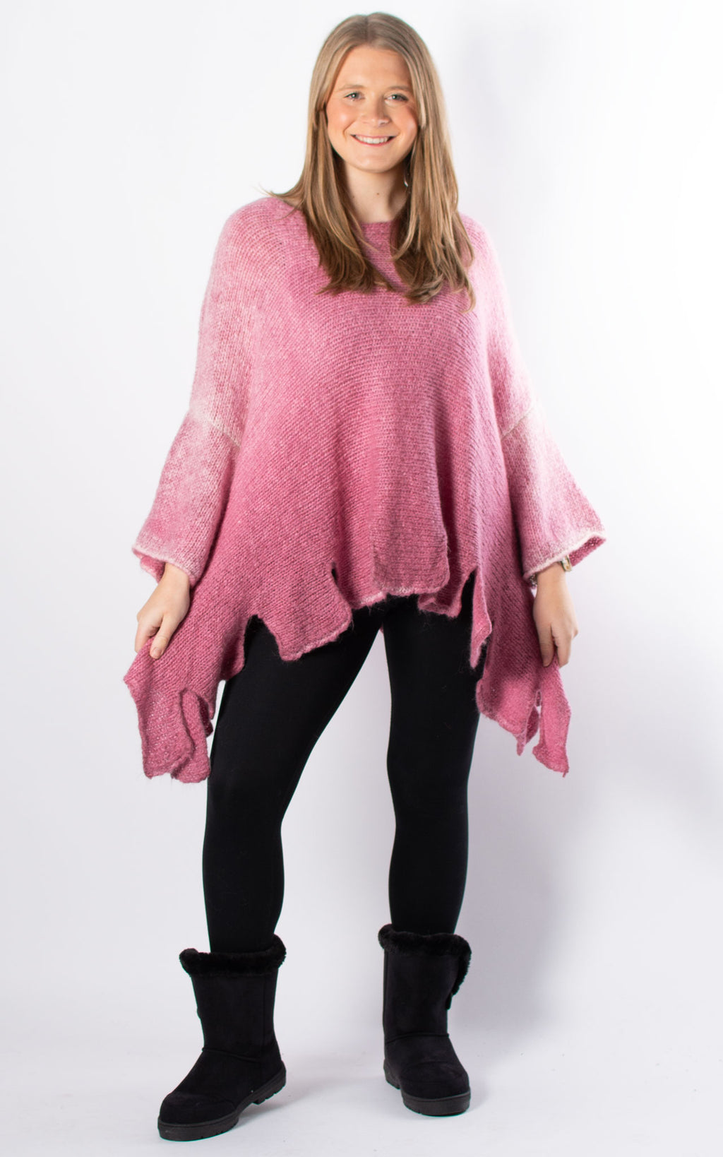 Luna Jagged Hem Jumper | Pink