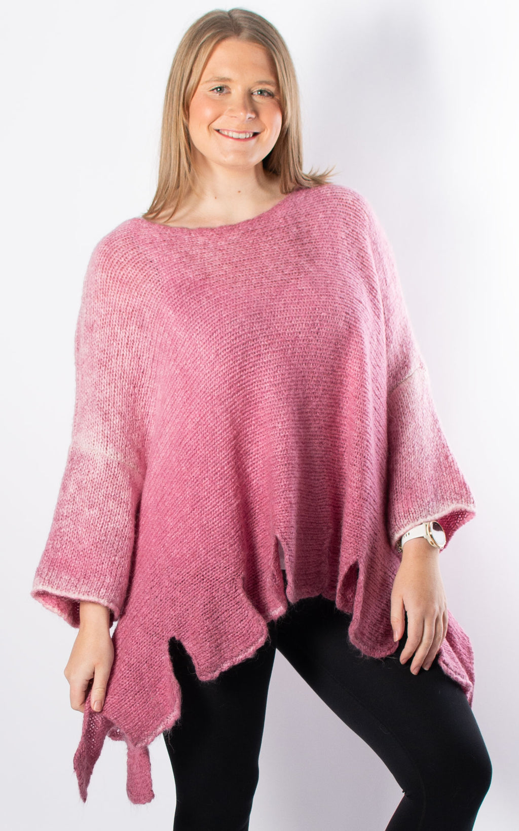 Luna Jagged Hem Jumper | Pink