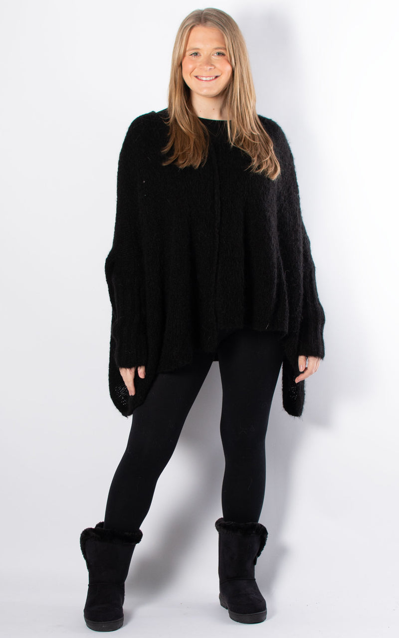 Luna Round Neck Jumper | Black