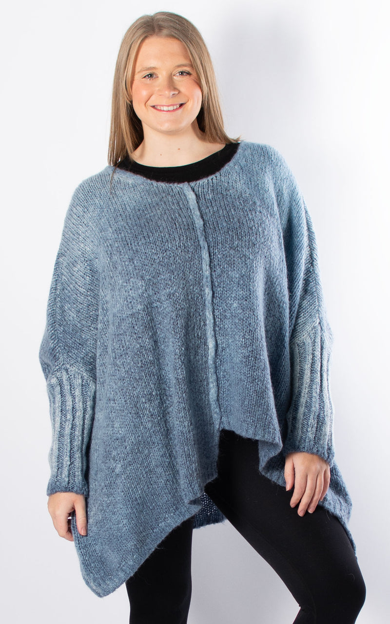 Luna Round Neck Jumper | Denim