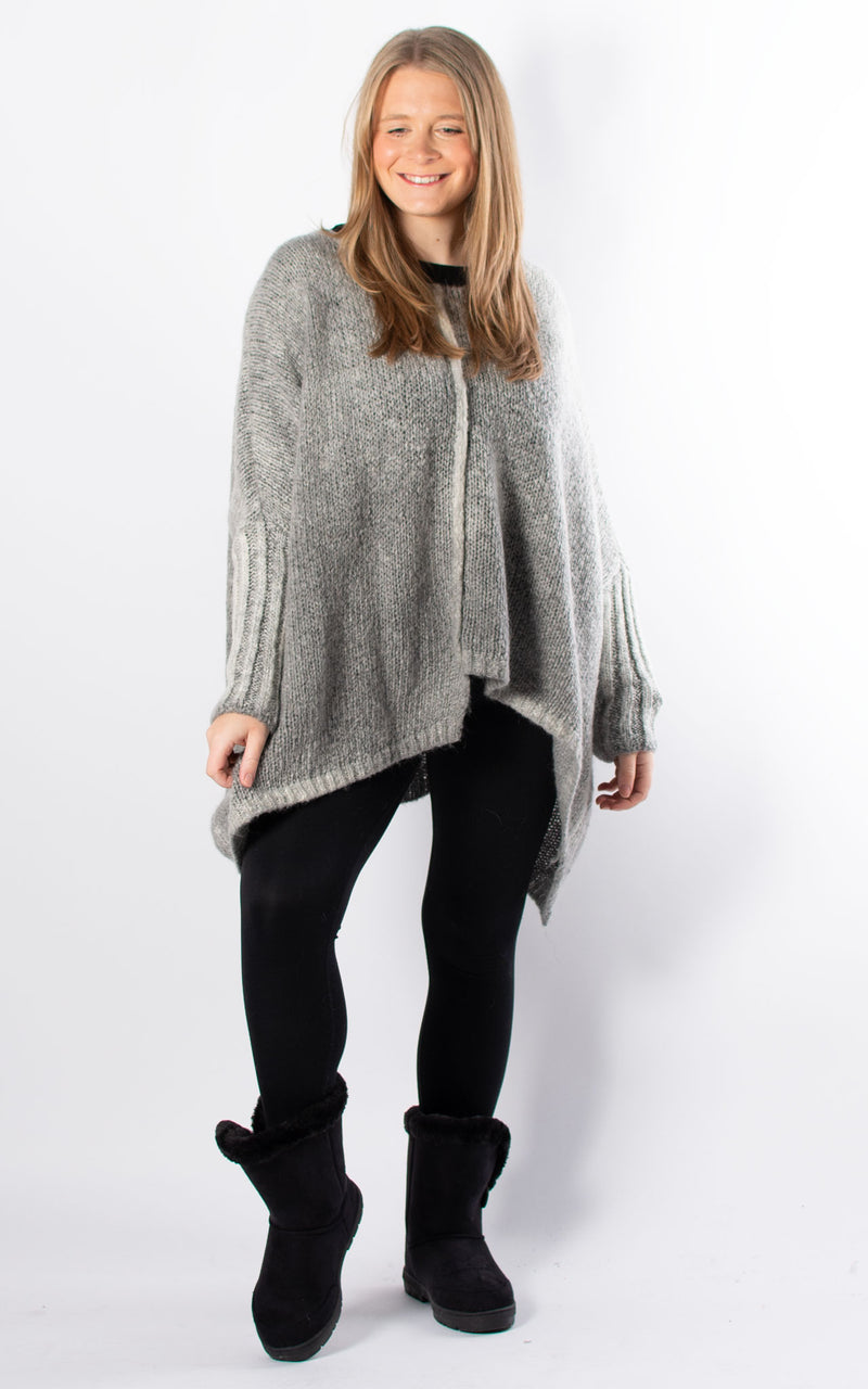 Luna Round Neck Jumper | Grey