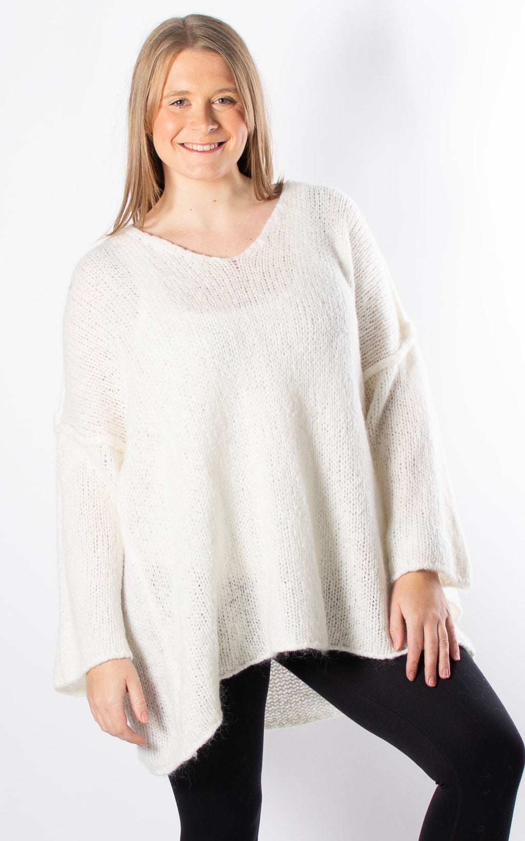 Luna V-neck Jumper | Cream