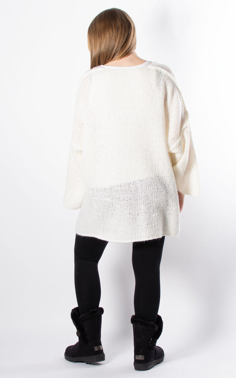 Luna V-neck Jumper | Cream