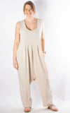 Lydia Plain Jumpsuit | Beige