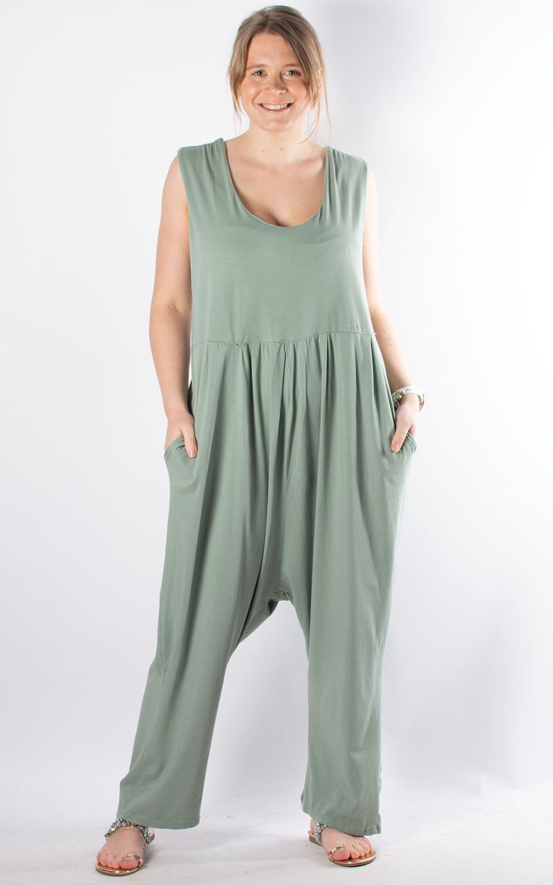 Lydia Plain Jumpsuit | Khaki