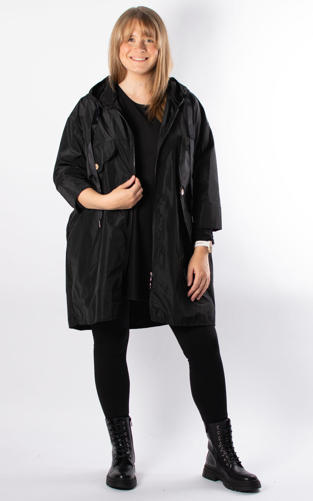 Mac Coat |  Pockets | Black