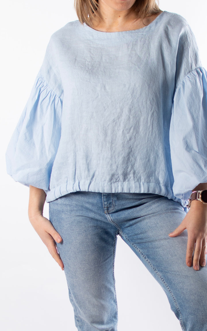Maisie Balloon Sleeve T | Blue