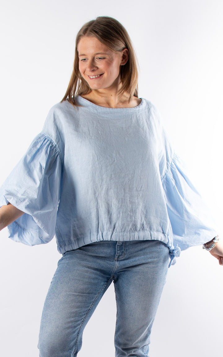 Maisie Balloon Sleeve T | Blue