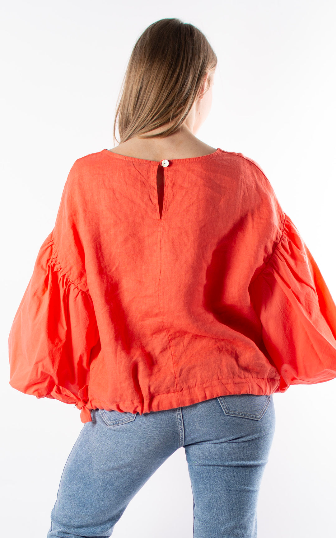 Maisie Balloon Sleeve T | Coral