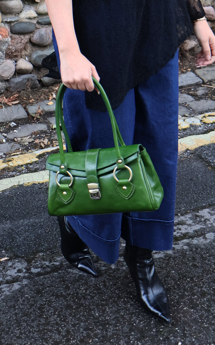 Leather Handbag | Green