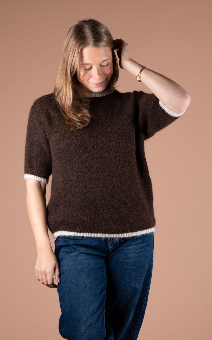Maple Contrast Knit | Chocolate