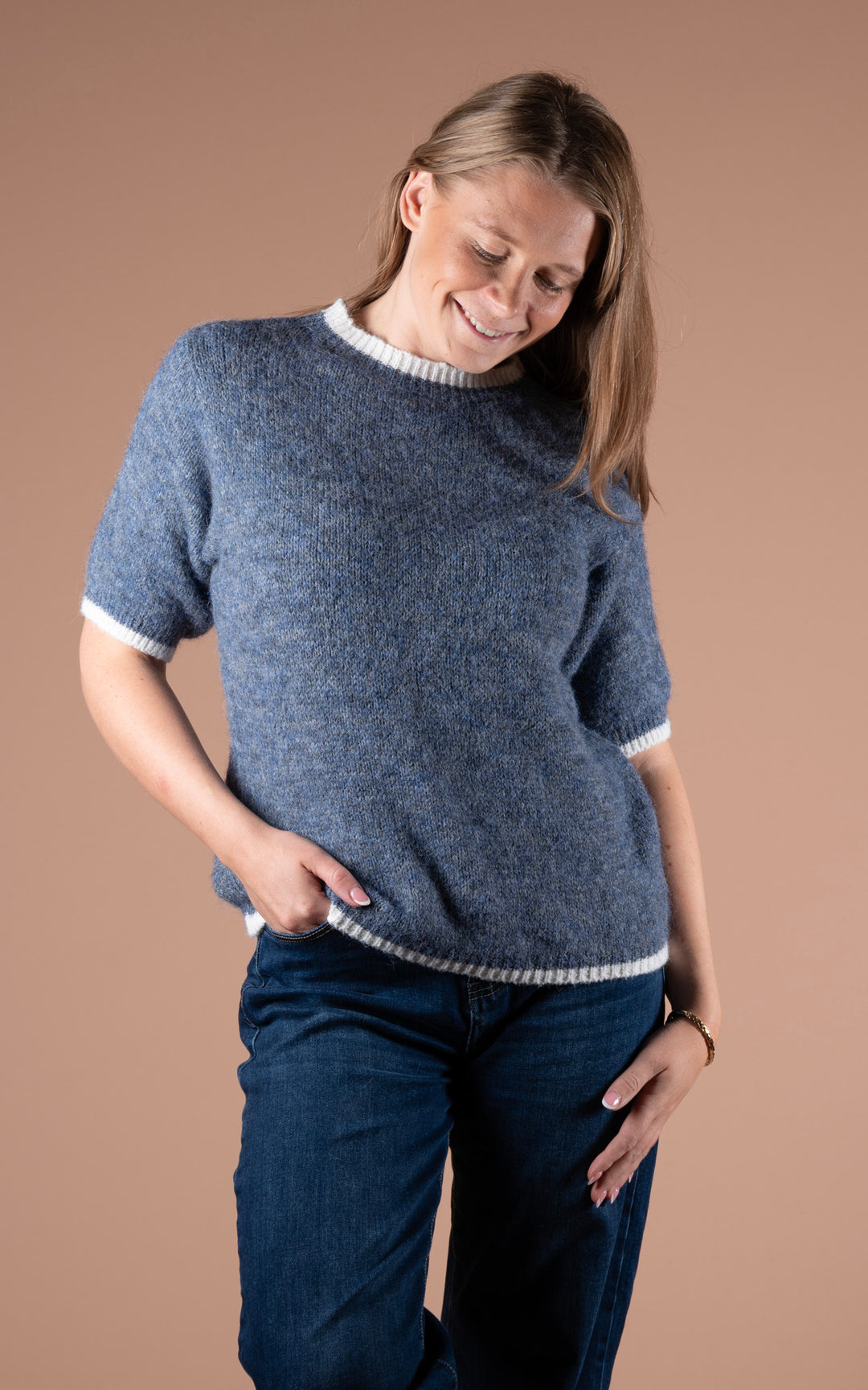 Maple Contrast Knit | Denim