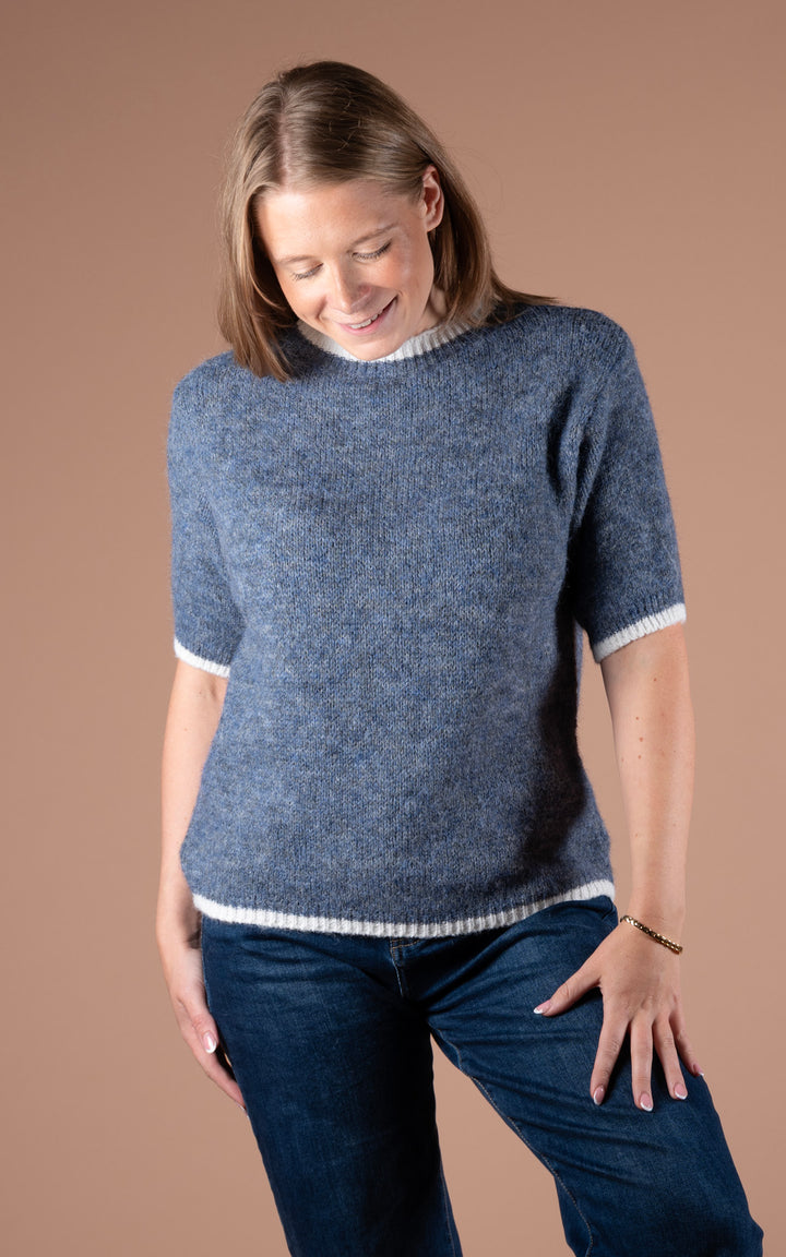 Maple Contrast Knit | Denim