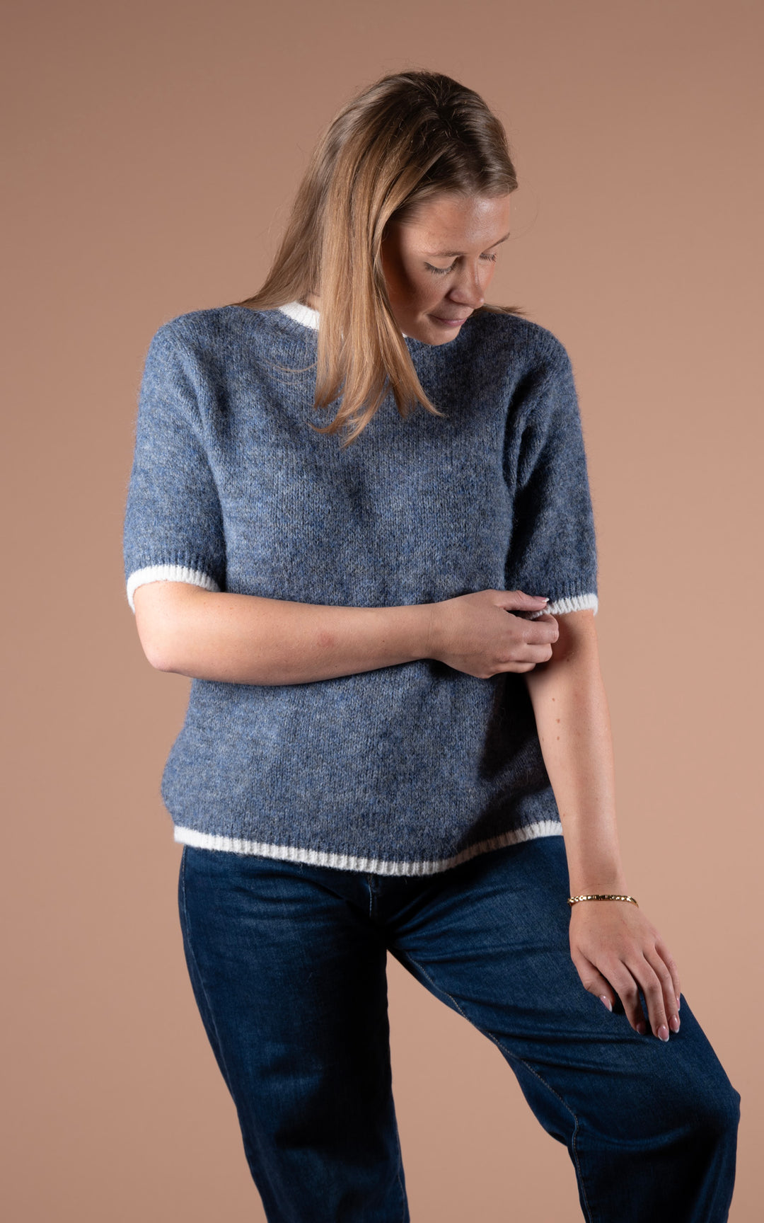 Maple Contrast Knit | Denim