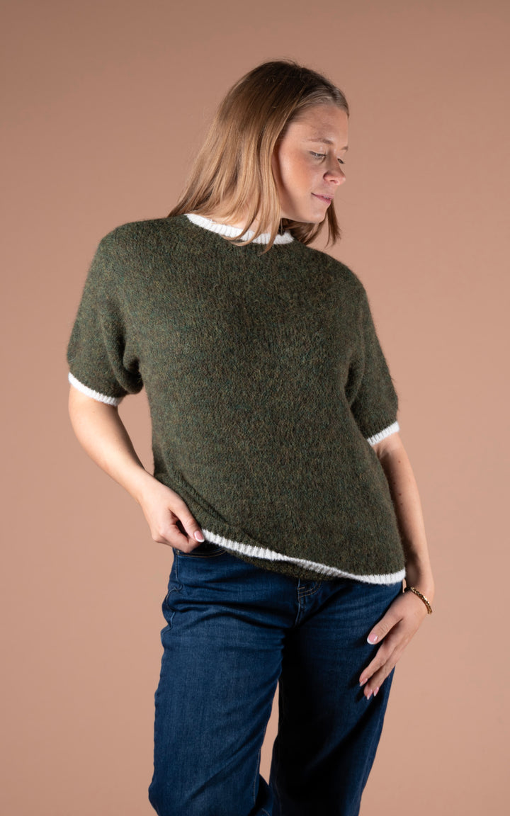 Maple Contrast Knit | Khaki
