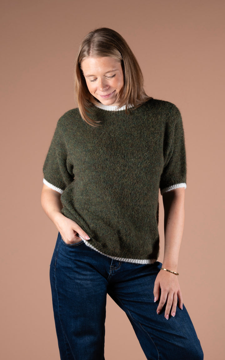 Maple Contrast Knit | Khaki