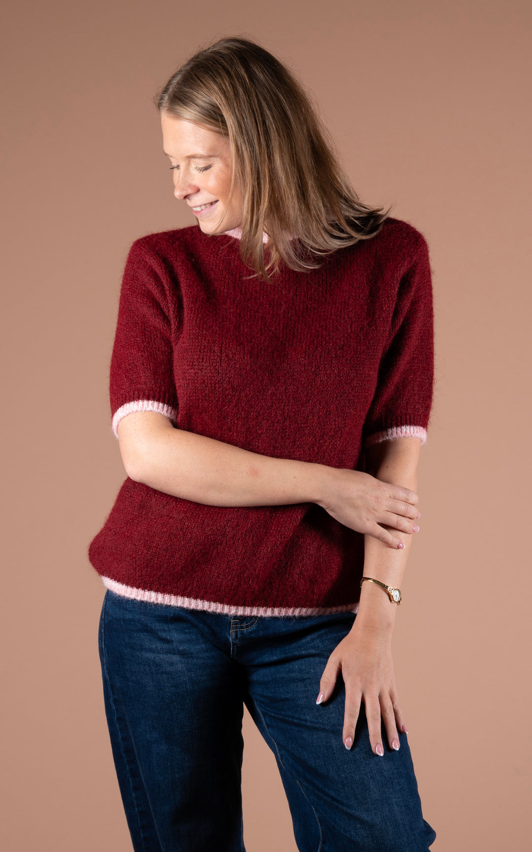 Maple Contrast Knit | Wine