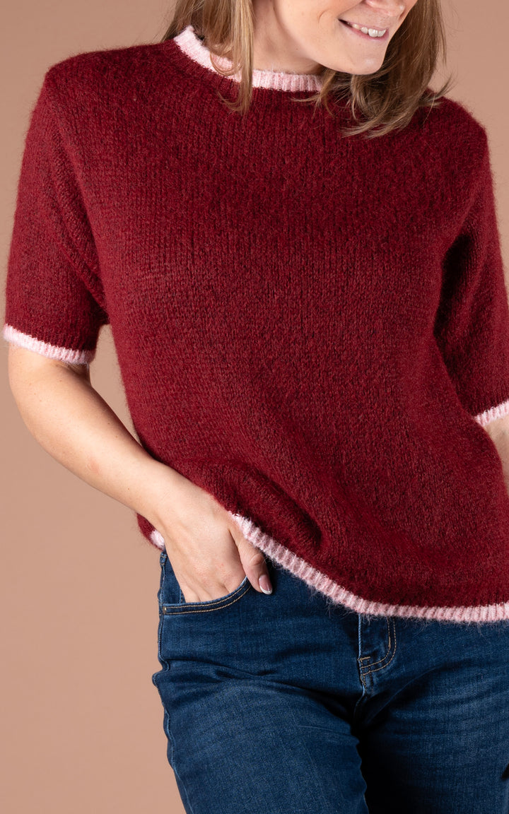 Maple Contrast Knit | Wine