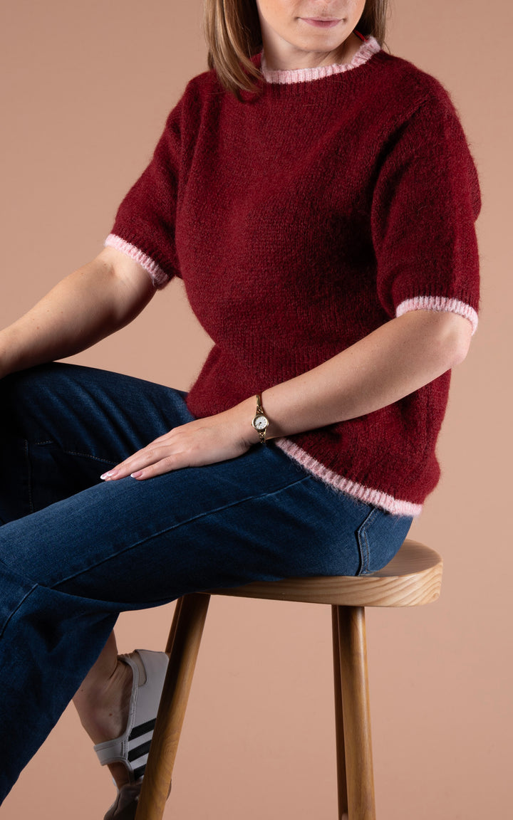 Maple Contrast Knit | Wine