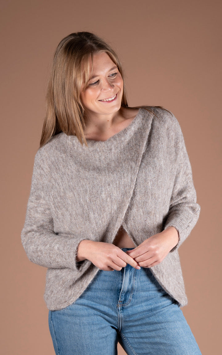 Maple Crossover Knit | Oat