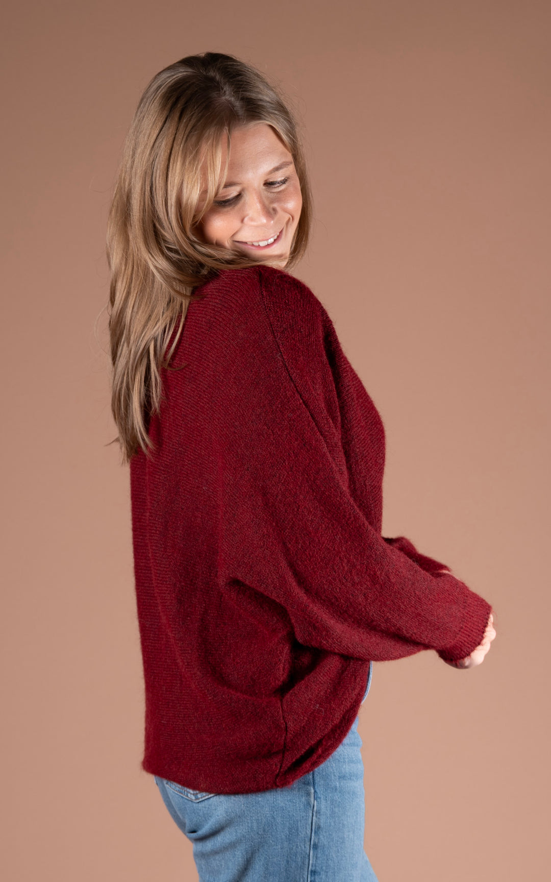Maple Crossover Knit | Wine
